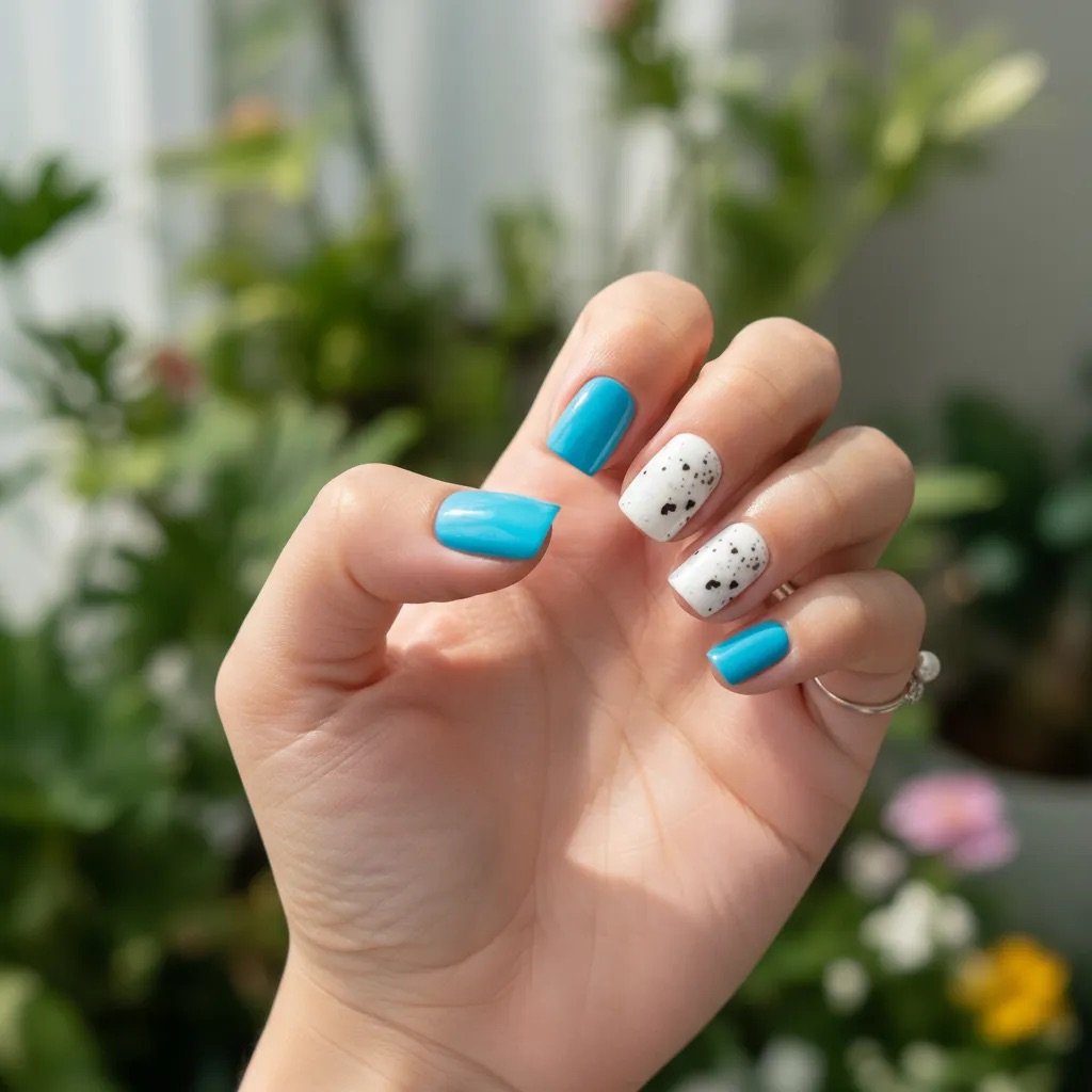 Blue & White